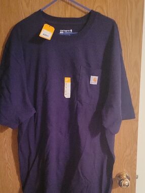 Carhartt Loose Fit Tee in Navy with Yellow Tag